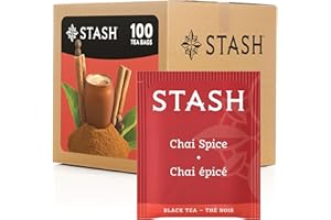Stash Tea Chai Spice Black Tea, Box of 100 Tea Bags