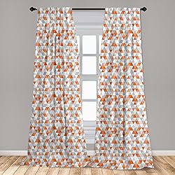 Lunarable Geometric Window Curtains, Triangles