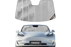 Pigenius Windshield Sunshade for Tesla Model 3 2018-2025, Model Y 2020-2025 Front Window Shade - AstraGuard