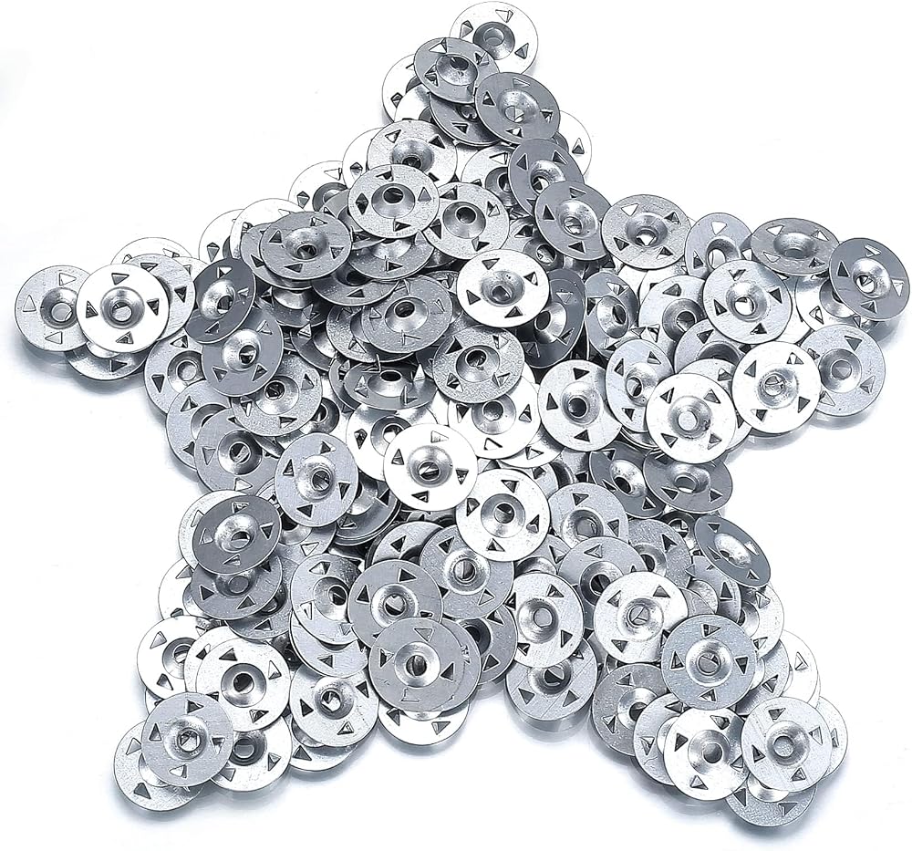 LJHOME 800 Pieces Easy Fix Washers 35mm Galvanised Steel Claw Washer