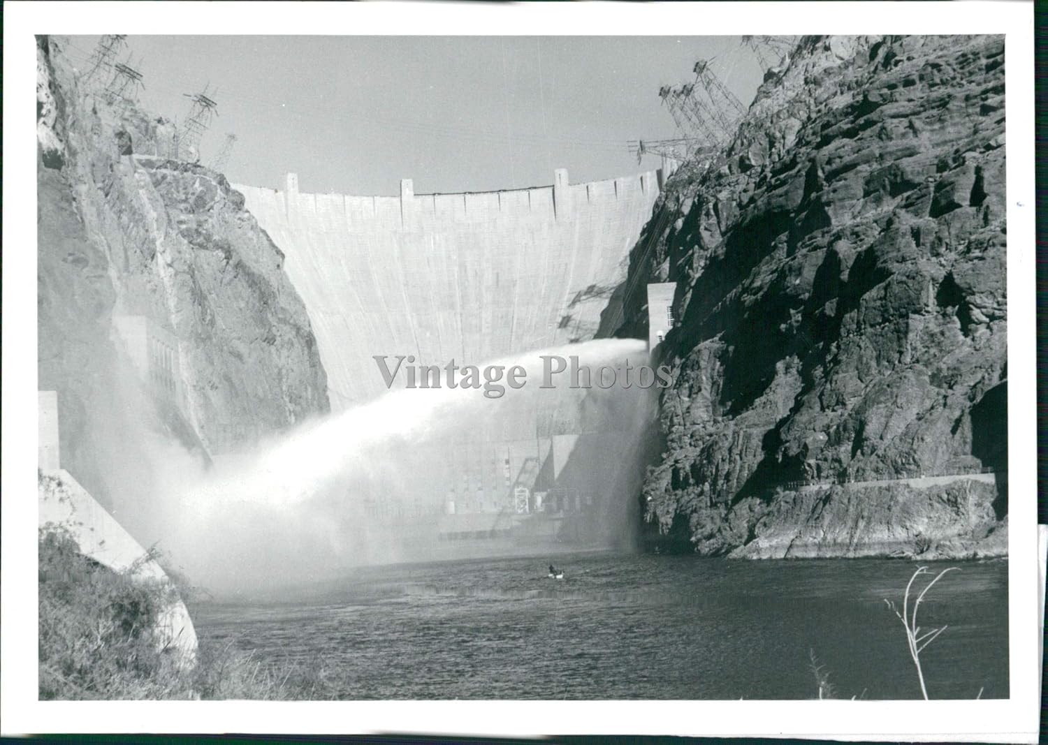 Vintage Photos 1935 Famous Place Hoover Dam Las Vegas Concrete Hemisphere 5X7