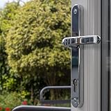 Polished Chrome UPVC Door Handles Lever/Lever 92mm PZ 210mm Screw to Screw view 6