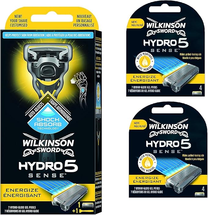 Wilkinson Sword Hydro 5 Sense Pack of Handle and 8 Blades: Amazon.co.uk