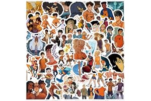 jixiejumo Percy Stickers Jackson 45 Pcs, Anime Cartoon Vinyl Merch Gift Waterproof Sticker Pack for Laptop, Water Bottle
