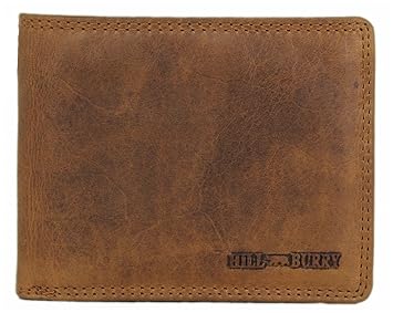 Hill Burry Herren Echt-Leder Geldbörse Portemonnaie Brieftasche Portmonee Geldbeutel Kredit-Kartenetui Wallet Vintage Organiz