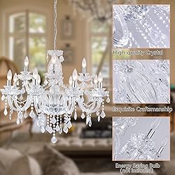 Maxax 18 Lights Crystal Chandelier, Modern Pendant