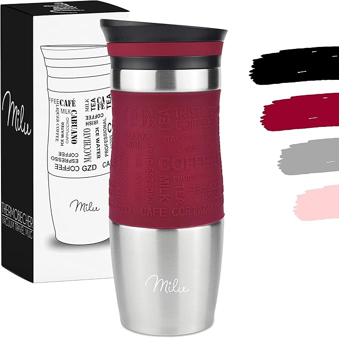 Milu Thermo Mug Insulated Cup Coffee & Tea Mug to go 370ml, 450ml 100