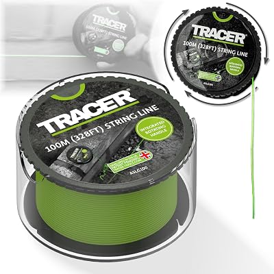 Tracer 100m String Line High Visibility Rotating Spool with Integrated Handle