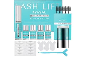 AYASAL Lash Lift Kit for Eyelash Perm: Advanced Korean Thio-Free Keratin Formula for Long-Lasting Curl – Gentle Lash Lifting Set for Home or Professional Use – Also Great for Brow Lamination