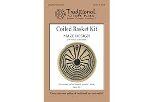 TRADITIONAL CRAFT KITS Coiled Basket Kit - Maze Design