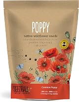 Seedball Poppy Seed Bombs Pack 100 Seed Balls Red Flowers Bees view 1
