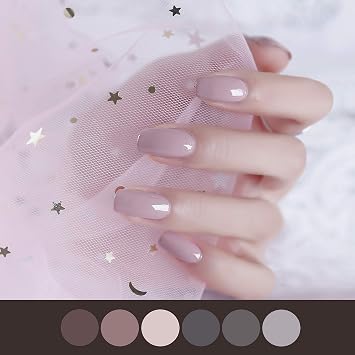 Amazon Com Color Lab 22pcs Adhesion Nail Art Design Classic Grey