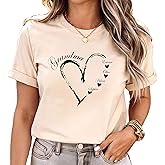 Custom Name Grandma T-Shirt,Family Custom Name Heart Shirt, Personalized Kids Name Shirt, Mothers Day Gift Shirt, Cute Grandma and Grandkids T-Shirt