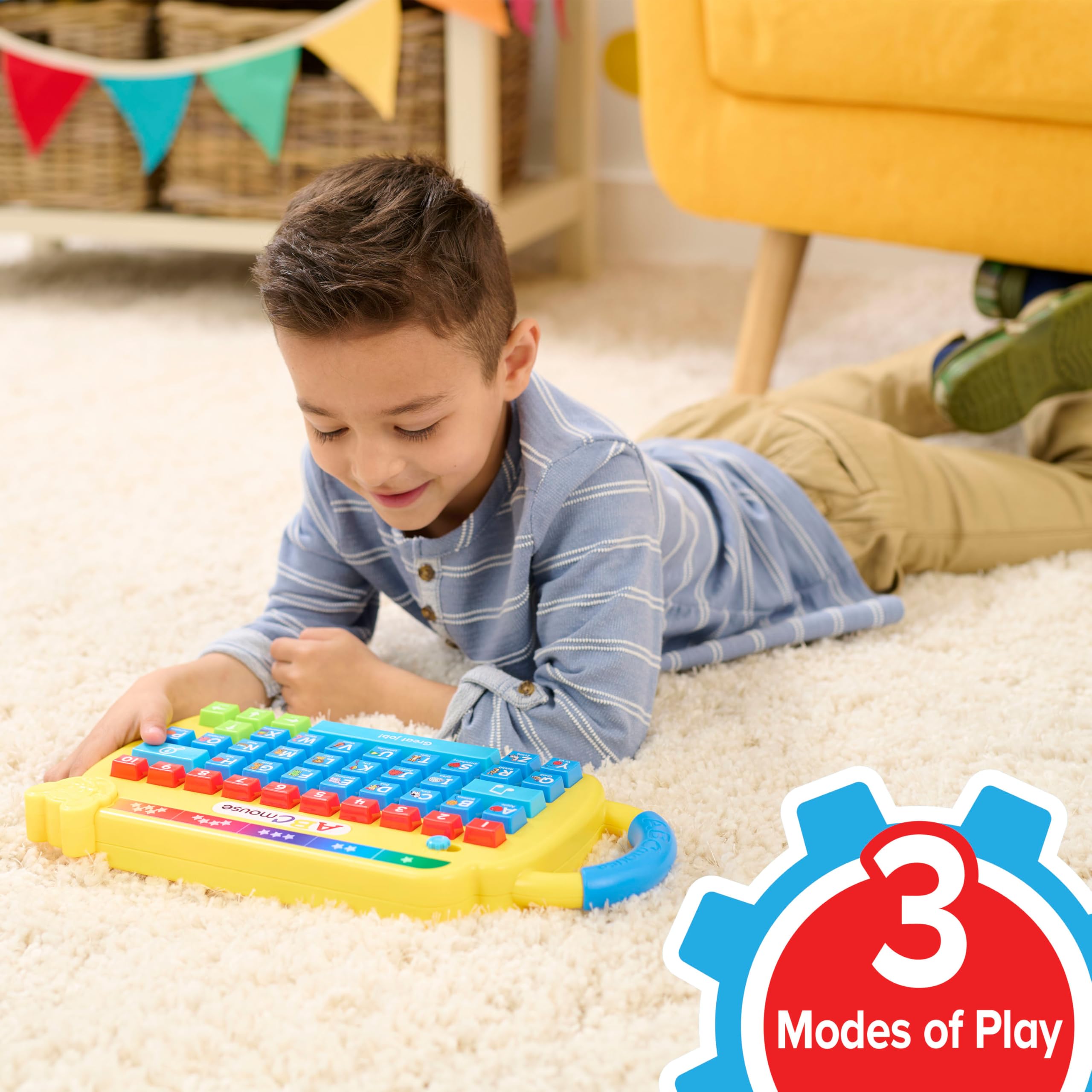 ABCmouse®, Level-Up Learning Keyboard, 3 Learning Modes, Learning and Education, Pretend Play, Kids Toys for Ages 3 Up by Just Play