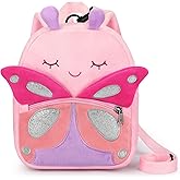 mibasies Toddler Backpacks for Girls 2-4: Plush Backpack -3D Animal Cartoon Mini Travel Bag -10 inch Toddler Backpack Leash