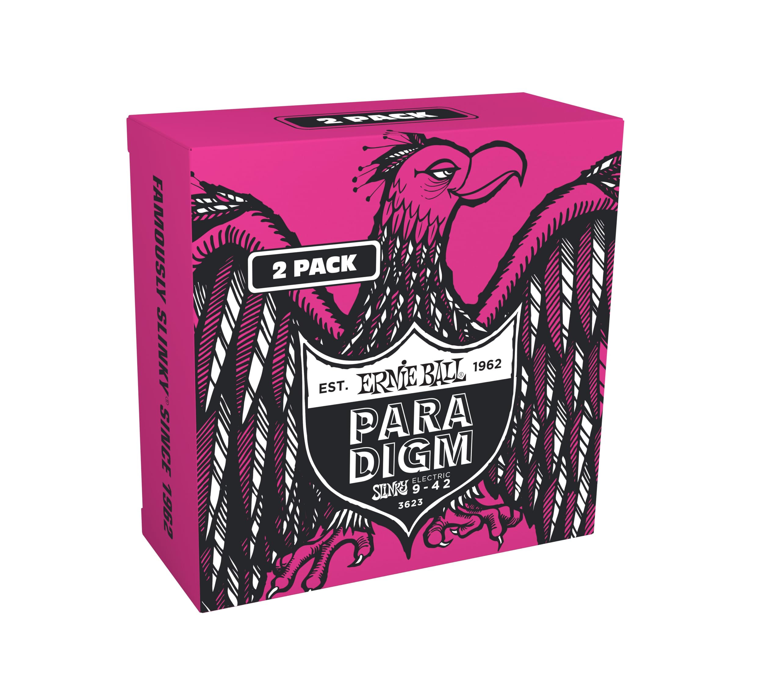 Ernie Ball Super Slinky Paradigm Electric Guitar Strings, 2 Pack 9-42