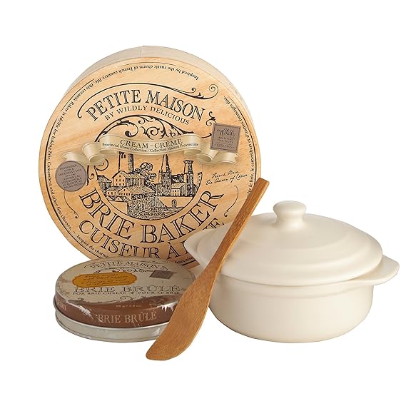 Brie Ceramic Cheese Baker Christmas Gift Set includes Cheese Topper