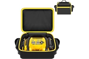 TANMQIN Air Compressor Bag Case Compatible with DEWALT 20V MAX Tire Inflator DCC020IB, Cordless Tools Storage Holder Organizer with Pocket for Battery Pack and Charging Kit (Box Only)