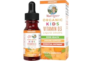 MaryRuth Organics USDA Organic Vitamin D3 Liquid Drops for Kids | 640 IU Vitamin D3 Per Serving | Kids Immune Support & Bone 
