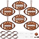 Yexiya 24 Set Football Crafts Rugby Tissue Paper Craft DIY Tissue Paper Rugby Hanging Ornaments Sports Theme Art and Crafts for Home Football Party Favors Office Classroom Activities