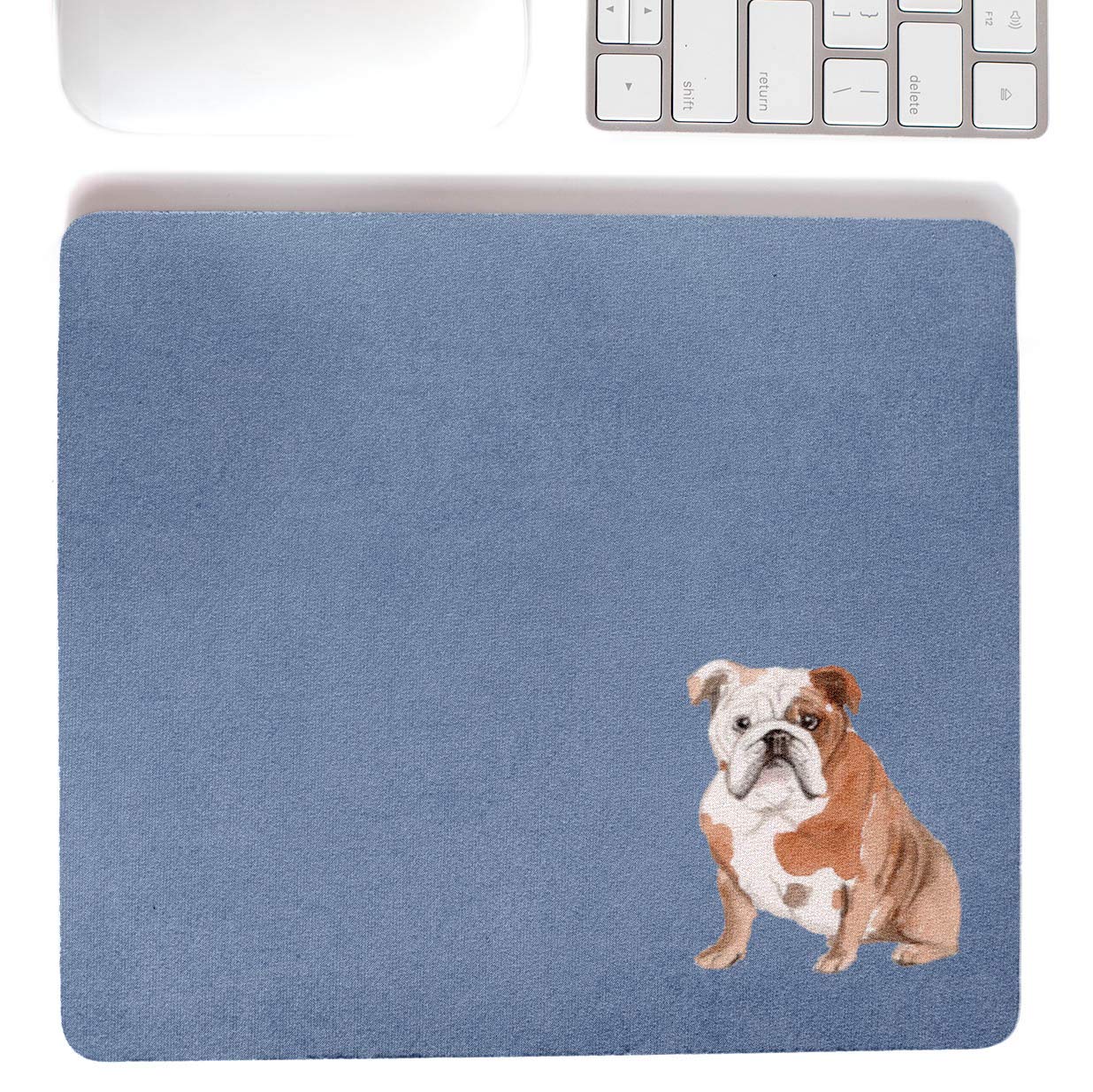 English Bulldog dog gift watercolour fabric mouse mat pad Amazon.co.uk Handmade