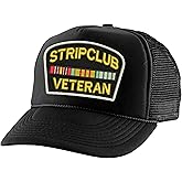 ALLNTRENDS Stripclub Veteran Trucker Hat Funny Cap Adult Baseball Adjustable Embroidered Snapback