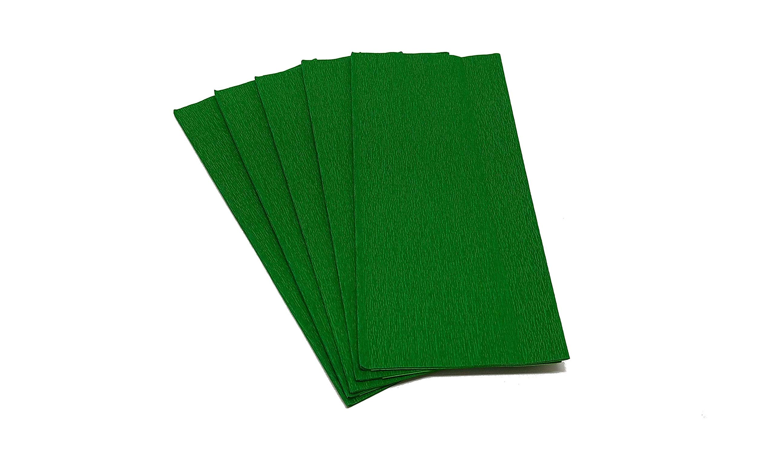 PRANSUNITA Flower Making Duplex Wrinkled Stretchable Crepe Paper for DIY Flower Making and Wrapping, Size: - 25 x 55 cm - Pack of 5 Sheets