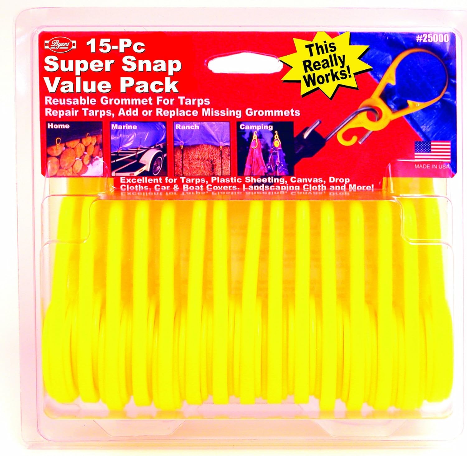 Byers 15-Piece Super Snaps Box : Tent Tarps : Garden & Outdoor