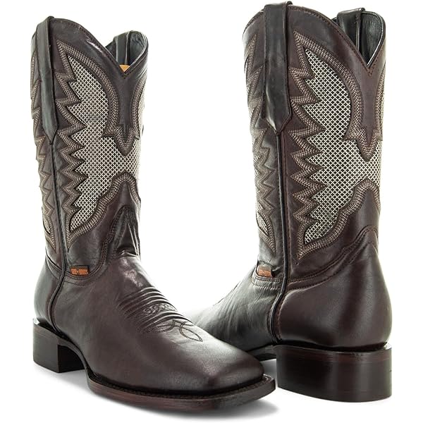 Amazon.com | Soto Boots Mens Leather Square Toe Cowboy Boots