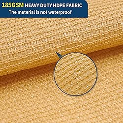 EMEKIAN Rectangle 10' x 13' Sun Shade Sail, UV