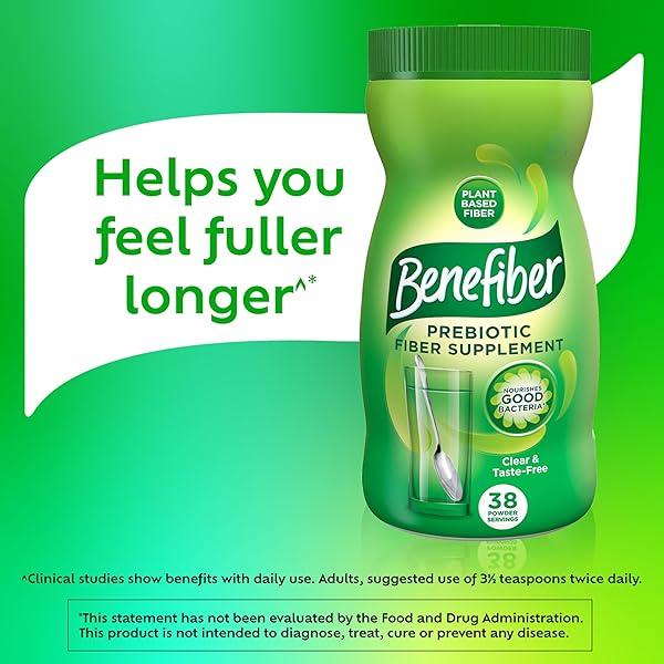 BENEFIBER DAILY PREBIOTIC FIBER SUPPLEMENT POWDER FOR DIGESTIVE HEALTH, UNFLAVORED – 125 SERVINGS (17.6 OUNCES)