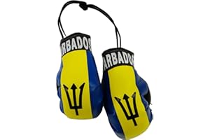 Barbados Country Flag Mini Boxing Gloves..New