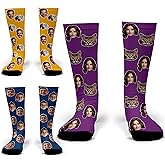Bleu Reign Personalized Custom Socks with Pet Faces – Unique Crew Socks for Cat & Dog Enthusiasts