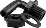 Cost Wise Water Butt Elbow 1" BSP to Barb Nut Washer Kit 33mm Hole view 3