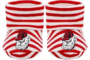 Creative Knitwear College Baby Striped Bootie Sock - Team Logo, Multiple Colors, Unisex (Newborn - 6 Months)