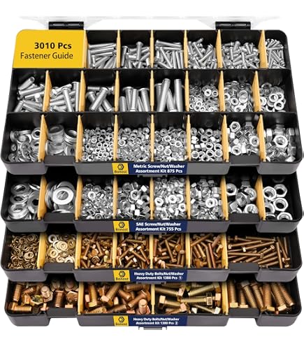 M&M Fasteners 3,765 Piece Grade 8 Coarse Thread Nut Bolt (Hex Head