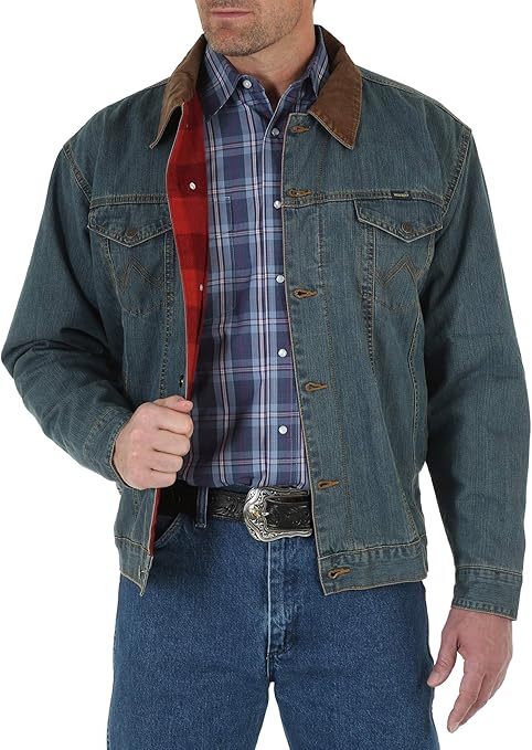 wrangler denim wool jacket