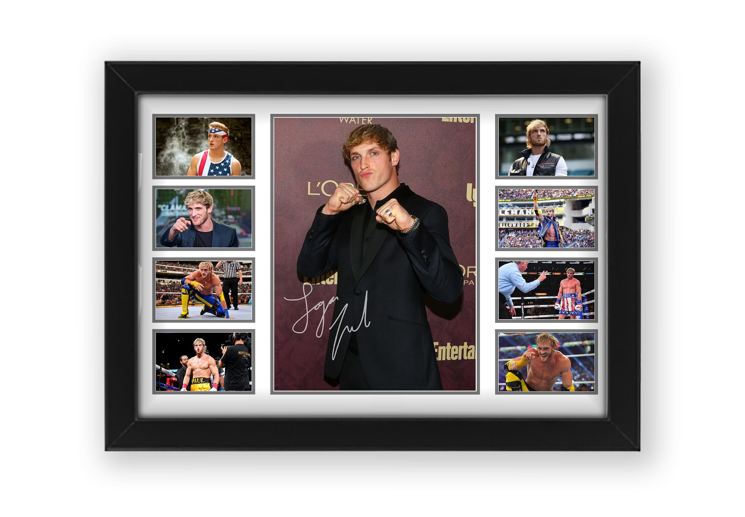 Logan Paul Signed Poster Print - Limited Edition Autograph Fan Gift – Collectible Memorabilia Merchandise (Framed A3 (30x40cm))