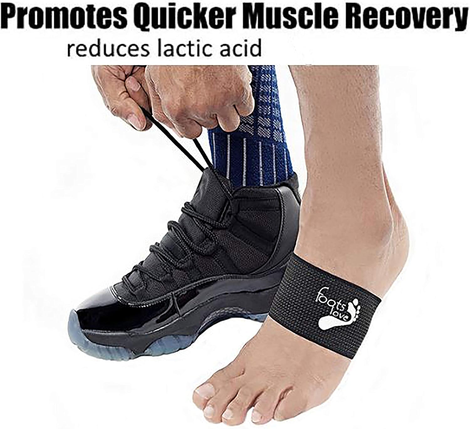 Foots Love- Compression Arch Support Sleeves for Plantar Fasciitis. The Original Nano Sock Copper Bandage. Guaranteed Top Quality. Avoid The Pain.: Health & Personal Care