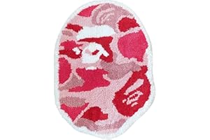 Camo Pink Bape Carpet - Hand-Made Quality Carpet, 28 "Wide x 20" Long (70 x 50 cm) - Hypebeast Style Decor for Living Room, B