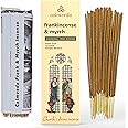 Church Frankincense and Myrrh Incense - 80 Sticks Charcoal Free, Made from upcycled Flowers | Spiritual Healing Incense for Church | Handmade Olibanum Incense