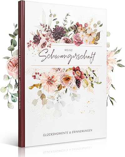 EULENTALER® Das Schwangerschaftstagebuch I Von Hebammen & Pädagogen gestaltet I Hangemalte Illustrationen I Tagebuch für deine Schwangerschaft zum eintragen I Geschenkidee für werdende Mütter