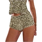 MakeMeChic Women's Sequin Shorts Y2K Glitter Low Rise Micro Mini Shorts Sparkly Concert Outfit