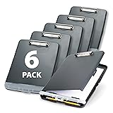Officemate Slim Clipboard Storage Box, Charcoal