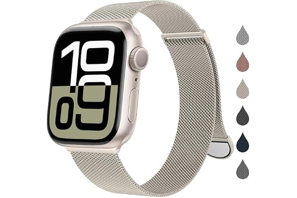 ORRLBB Compatible with Apple Watch Strap Series Ultra SE 11 10 9 8 7 6 5 4 3 2 1, Stainless Steel Magnetic Bands for iWatch 4