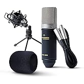 Marantz Professional MPM-1000 - Studio Recording XLR Condenser Microphone with Desktop Stand and Cable – for Podcast and Stre