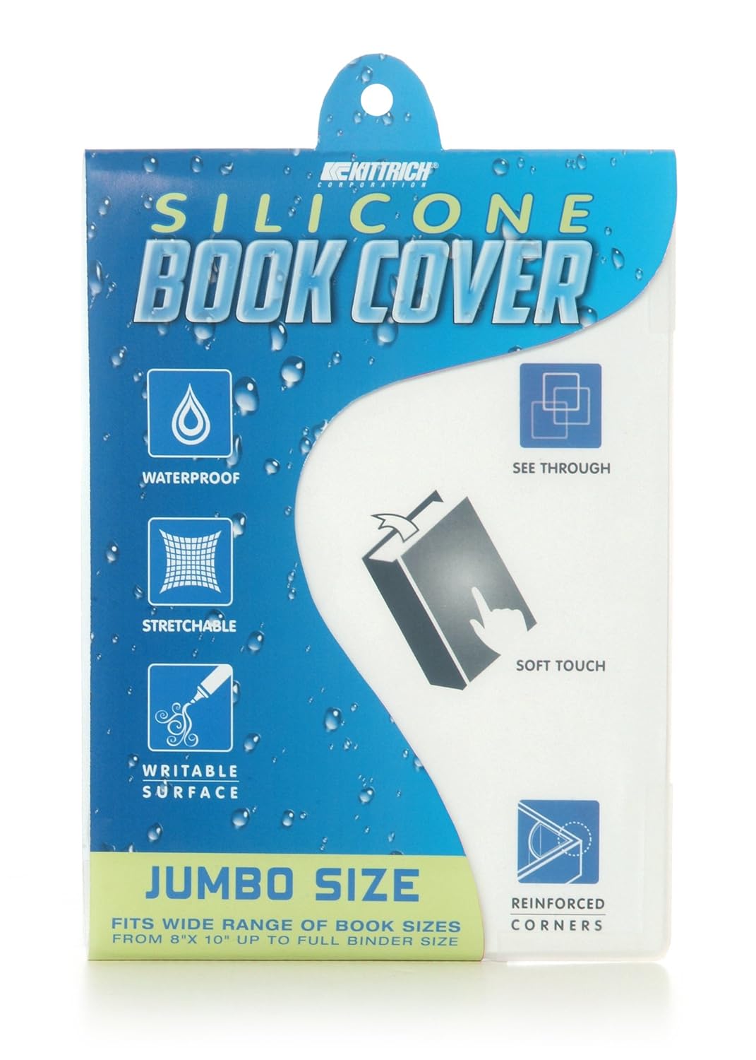 Kittrich Clear Silicone Jumbo Stretchable Waterproof Book Cover Office Supplies Accessories Covers