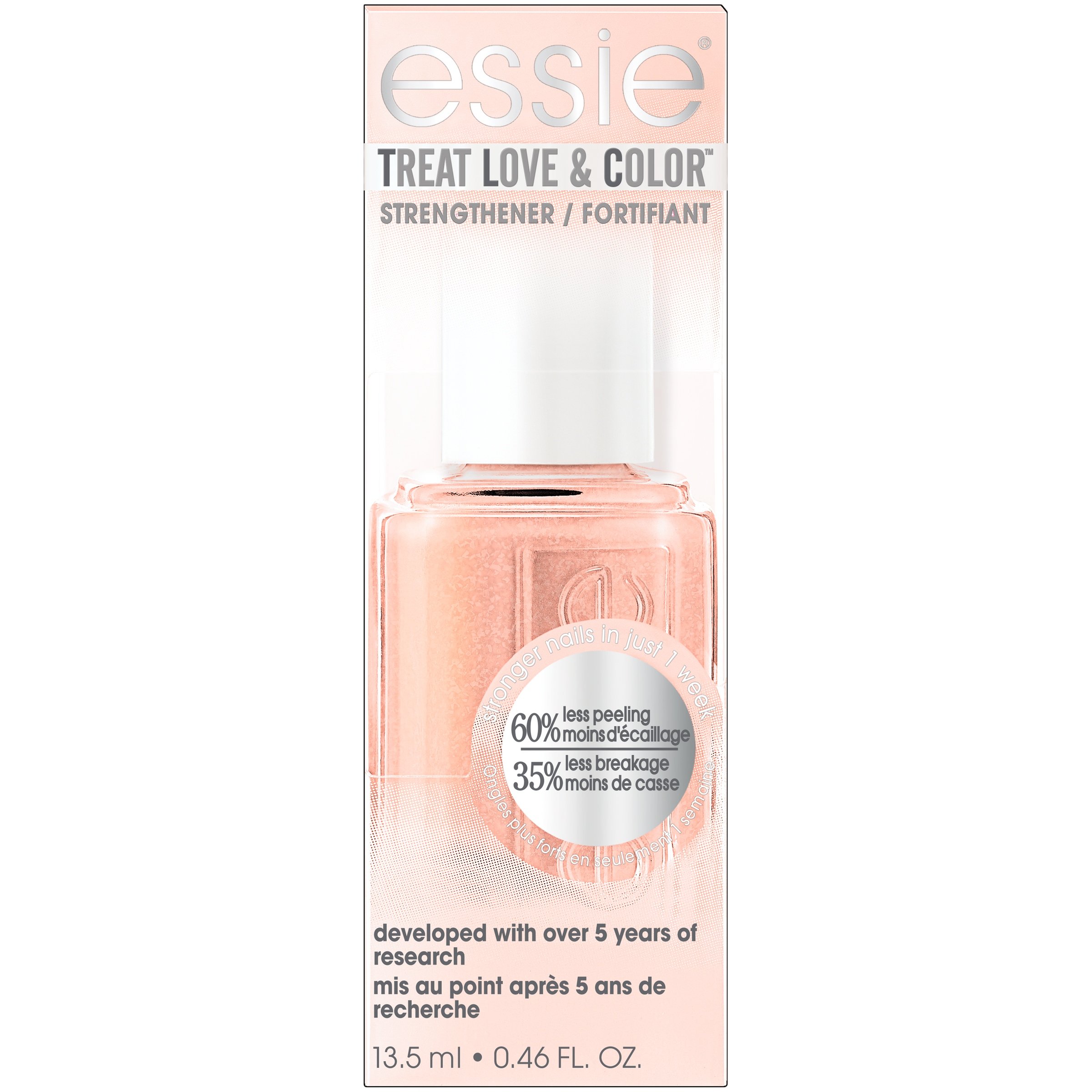 essie Treat Love & Color Strengthener for Normal To Dry/Brittle Nails, Loving Hue