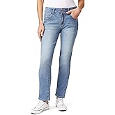 WallFlower Womens Luscious Curvy Straight 29" Mid-Rise Insta Stretch Juniors Jeans