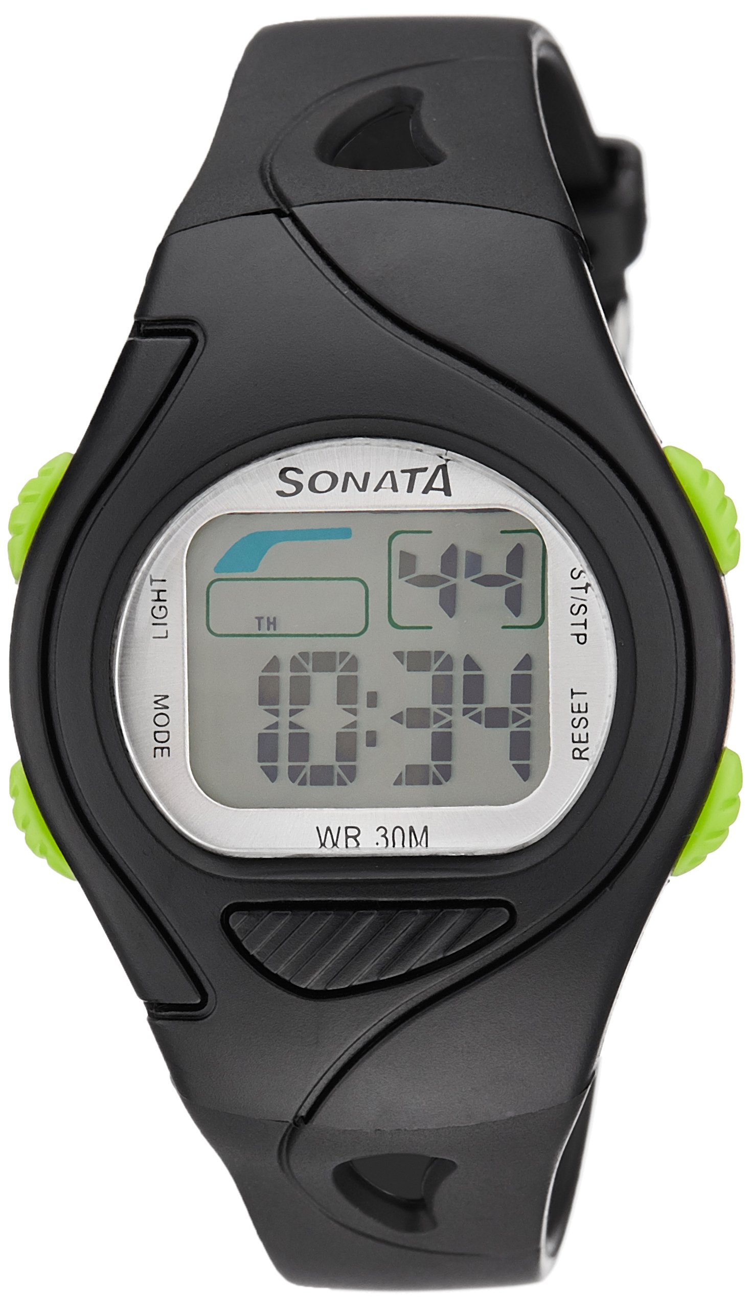 how to set time in sonata super fibre digital watch